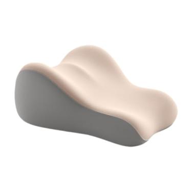 Imagem de WeiLaiKeQi Travesseiro de leitura ergonômico para sentar na cama, presente, suporte de cintura, travesseiro portátil para elevação de pernas, espuma de memória, Branco