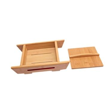 Imagem de Ｂｅｓｇａ Caixa de prensa de tofu com ranhura de drenagem, estrutura de madeira, acessório de cozinha multifuncional, máquina de fazer queijo caseira retangular, Size S