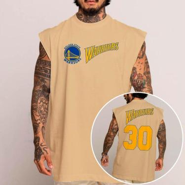 Imagem de Camiseta Regata Algodão Machão Oversized Abstract Basquete Arte Time Moda-Unissex