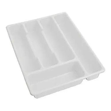 Imagem de Separador De Talheres Grande Organizador Gaveta Divisor Utensílios Plá