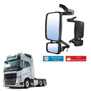 Imagem de Retrovisor Volvo Fh Fm 2010 2011 Le Desembaçador E Regulagem - Globo