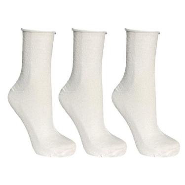 Imagem de 3 Pares Meia Sem Punho Masculina Algodão Não Aperta a Canela - KL, 3 p