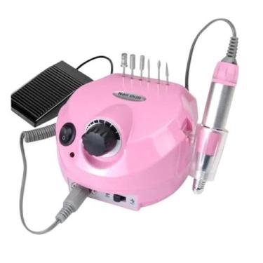 Imagem de Motor Porquinho Licha Unha Profissional Velocidade 35000 Rpm Cor rosa 