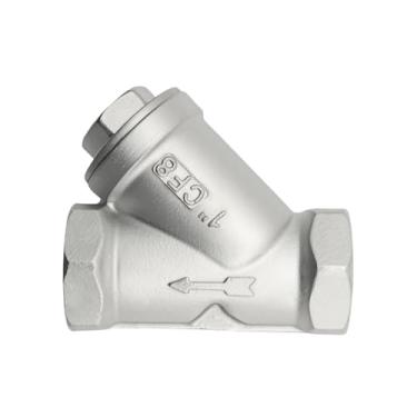 Imagem de ZUDKSUY Tubulação industrial de filtro Y fêmea de 2,5 cm, conector de válvula de filtro Y de aço inoxidável 304, filtro Y para remover contaminantes de água, óleo e gás