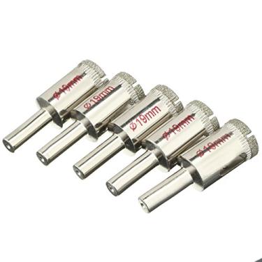 Imagem de Brocas de serra com orifício de vidro revestido com diamante da uxcell para azulejo de cerâmica 5 peças, a16121200ux1008, 19mm