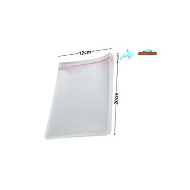 Imagem de Saco Adesivado Plástico Transparente 12x20+3cm Com 500 Unidades - FS