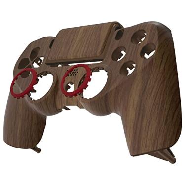 Imagem de eXtremeRate Capa De Substituição Para Touchpad Wood Grain Ghost, Protetora Com Revestimento Macio E Redesenhado, Compatível Controle Ps4 Slim Pro Jdm-040/050/055 - Não Incluso