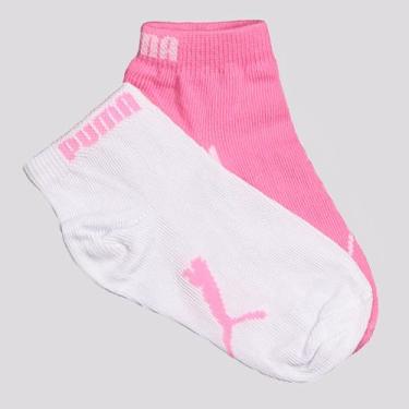 Imagem de Kit Meia Puma Sapatilha 2 Pares Infantil Rosa, 17-20