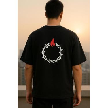 Imagem de Camiseta Streetwear Oversized Masculina Preta - swagon, 3, M