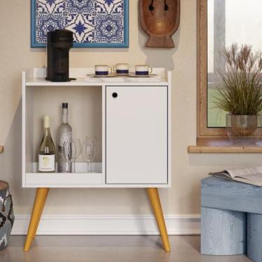 Imagem de Aparador Buffet Cantinho do Cafe Com 1 Porta Decoracao Retrô Linus Cor