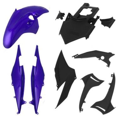 Imagem de Kit Carenagem 7 Peças Modelo Cb 300r Cromo Forte 2010 À 2012, AZUL 201