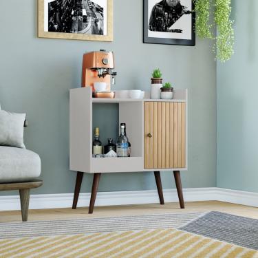 Imagem de Aparador 1 Porta MB1058 Movelbento - Mel/Off White