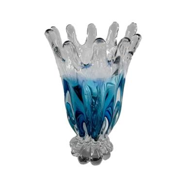 Imagem de VASO DECOR MURANO 17,5X29 CM AZUL SAFIRA