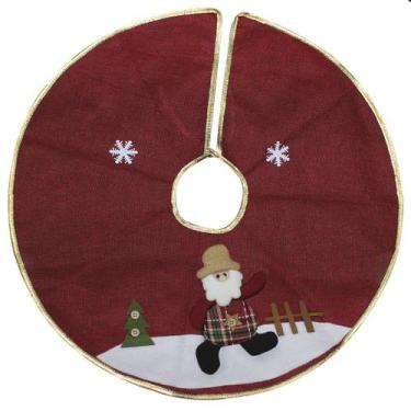 Imagem de Saia Para Árvore de Natal Temática Papai Noel 60cm - Gici Christmas