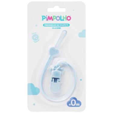 Imagem de Prendedor de Chupeta Pimpolho Silicone Cor Azul +0 Meses