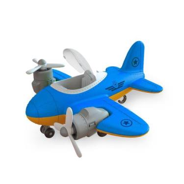 Imagem de Avião Fighter Comando Miniatura 455 - Usual Brinquedos, Azul