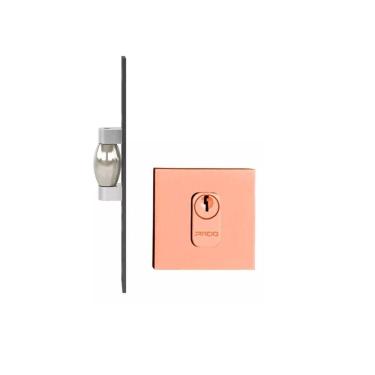 Imagem de Fechadura Trava Rolete Porta Pivotante Pado Rose Quadrada