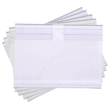 Imagem de Kit 30 Porta Etiqueta Expositor De Gôndola Geladeira Mercado Lojas 7,5x4,5cm