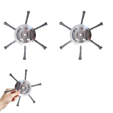 Imagem de 2025 Nova cabeça de aparador de grama de fio de aço de 15 cm, cabeça universal de aparador de ervas daninhas com fio de aço para aparador de cordas sem fio alimentado por bateria elétrica (1, 6