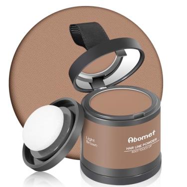 Imagem de Abomet O pó de linha do cabelo esconde instantaneamente a queda de cabelo, retoque de raiz em pó, protetores de cabelo para mulheres e homens, fibras de cabelo para queda de cabelo, cobertura de raiz