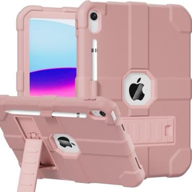 Imagem de Stweap Capa para iPad (A16) 11ª geração 11 polegadas 2025/iPad 10ª geração 10,9 polegadas 2022, capa protetora resistente [suporte de lápis embutido] para iPad 11/10 geração (ouro rosa)