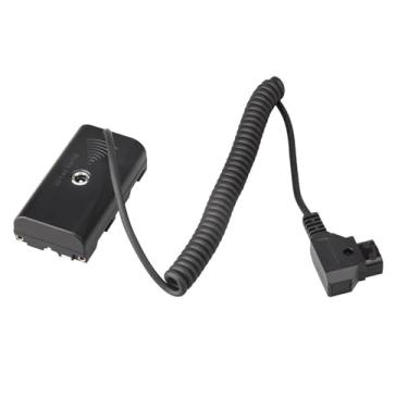 Imagem de Adaptador de bateria falsa com cabo de alimentação de mola D-Tap, baixa temperatura, saída de alta potência, adequado para monitores de bateria da série NP-F