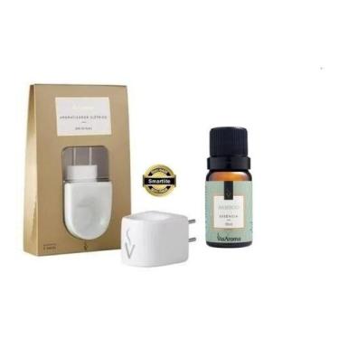 Imagem de Kit Difusor Aromatizador Eletrico de Porcela Via Aroma Com Essencia 10