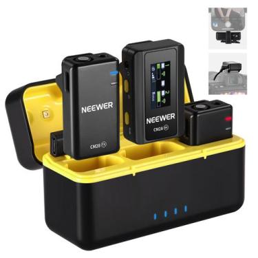 Imagem de Sistema de microfone sem fio Lavalier Neewer CM28 com estojo
