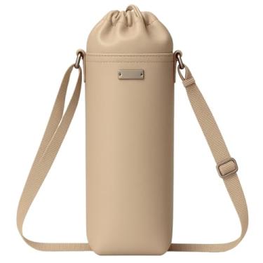 Imagem de Bolsa Térmica para Garrafa Vidinne RAMIERE em Courino, com Alça Transversal, Produto Artesanal Premium VIDINNE (Bege, 2 litros)