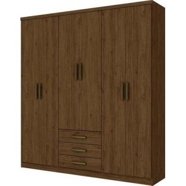 Imagem de Roupeiro Cajú 06 Portas Castanho HP - Henn