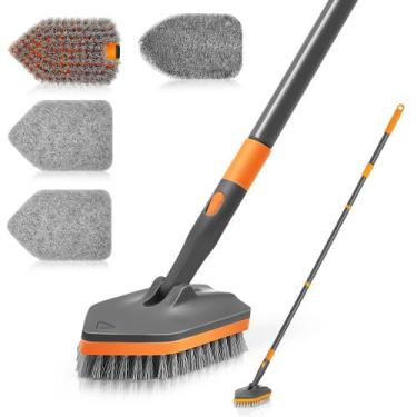 Imagem de Escova de limpeza de chuveiro NEWE Tub Tile Scrubber com alça longa