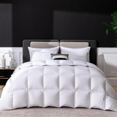 Imagem de Edredom de plumas de penas LESNNCIER Luxury Queen Size branco