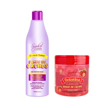 Imagem de Kit Gelatina Capilar e Creme de Pentear Sonho de Cachos Sophie Cosmetic