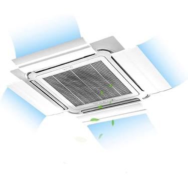 Imagem de Defletor de ar condicionado para ar condicionado central de teto, ângulo de plástico leve, ajustável, fácil instalação, evita que o ar frio sopre reto (1 peça), 60 cm/1 peça
