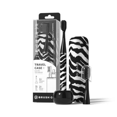 Imagem de MIPOW Escova de dentes elétrica Brush GO SlimPro i4 recarregável, inteligente, ultra sônica, 3 modos, estojo de viagem e base de cerâmica, cerdas macias de bateria de 60 dias, 2 cabeças IPX7 à prova