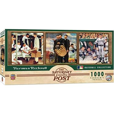Imagem de MasterPieces 1000 Piece Jigsaw Puzzle for Adults, Family, Or Kids - Baseball Collection by Norman Rockwell - 13"x39"