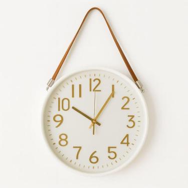 Imagem de Relógio de Parede com Alça Decorativa Branco 30cm - Quanhe