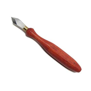 Imagem de Faca UJ Ramelson para marcação de madeira, bisel duplo, cabo de madeira, ferramentas de marcenaria, feito nos EUA, lâmina de aço de alto carbono de 3,5 cm