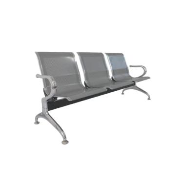 Imagem de Longarina Dubai 3 Lugares Completa Metálico Fratini