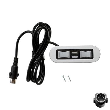 Imagem de Uetmulik Poltrona reclinável elétrica Emomo 5 botões 5 pinos controle manual modelo HX90HU substituição com USB