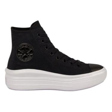 Imagem de Tênis Converse All Star Move Plataforma Hi - Cano Médio, Confortável, Versátil, Original e Ideal para o Dia a Dia (Cirrê Preto, BR, Adulto, Numérico, 34)