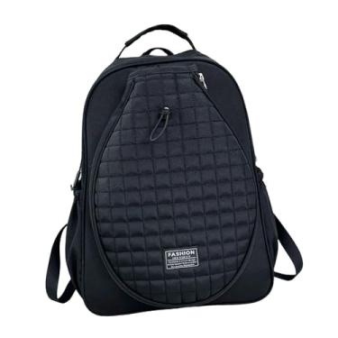 Imagem de oshhni Bolsa de tênis acolchoada, bolsa de pickleball portátil com zíper suave, alças de ombro ajustáveis ​​para pickleball e badminton para mulheres e, Preto