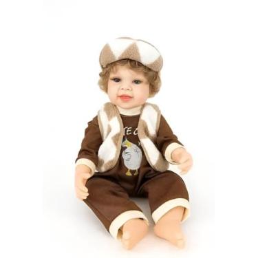 Imagem de Boneca Bebê Reborn Bebê Realista Acompanha Roupinha e Boina 40 Cm Toys