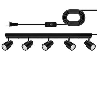 Imagem de Iluminação de trilhos de teto Bricosmocon 30 LED 5 vias preta