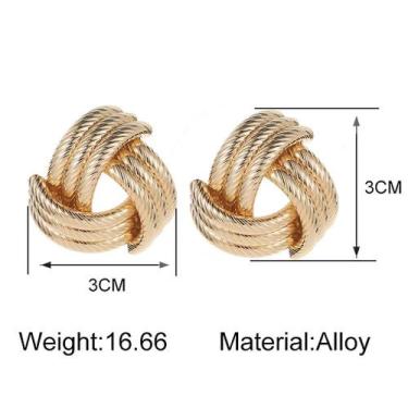 Imagem de Criativo Metal Geométrico Padrão Irregular Cruz Brincos Senhoras Jóias