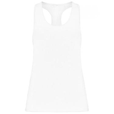 Imagem de Camiseta feminina de treinamento esportivo Aida - Branca - Lightbek Of