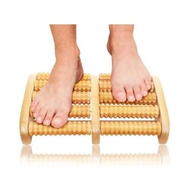 Imagem de Massageador de pés de madeira Spa 5 Rollers Reflexology - Lightbek Off