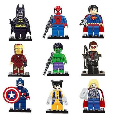 Imagem de Conjunto de minibonecos Marvel Avengers Super Hero Comic, 9 unidades -