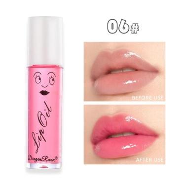 Imagem de Brilho labial transparente de vidro do esmalte do bordo do brilho da á