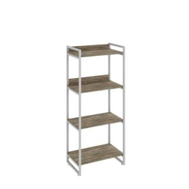 Imagem de Estante Kuadra 60X40X146cm C/04 Prateleiras Estrutura Branca - Metalig